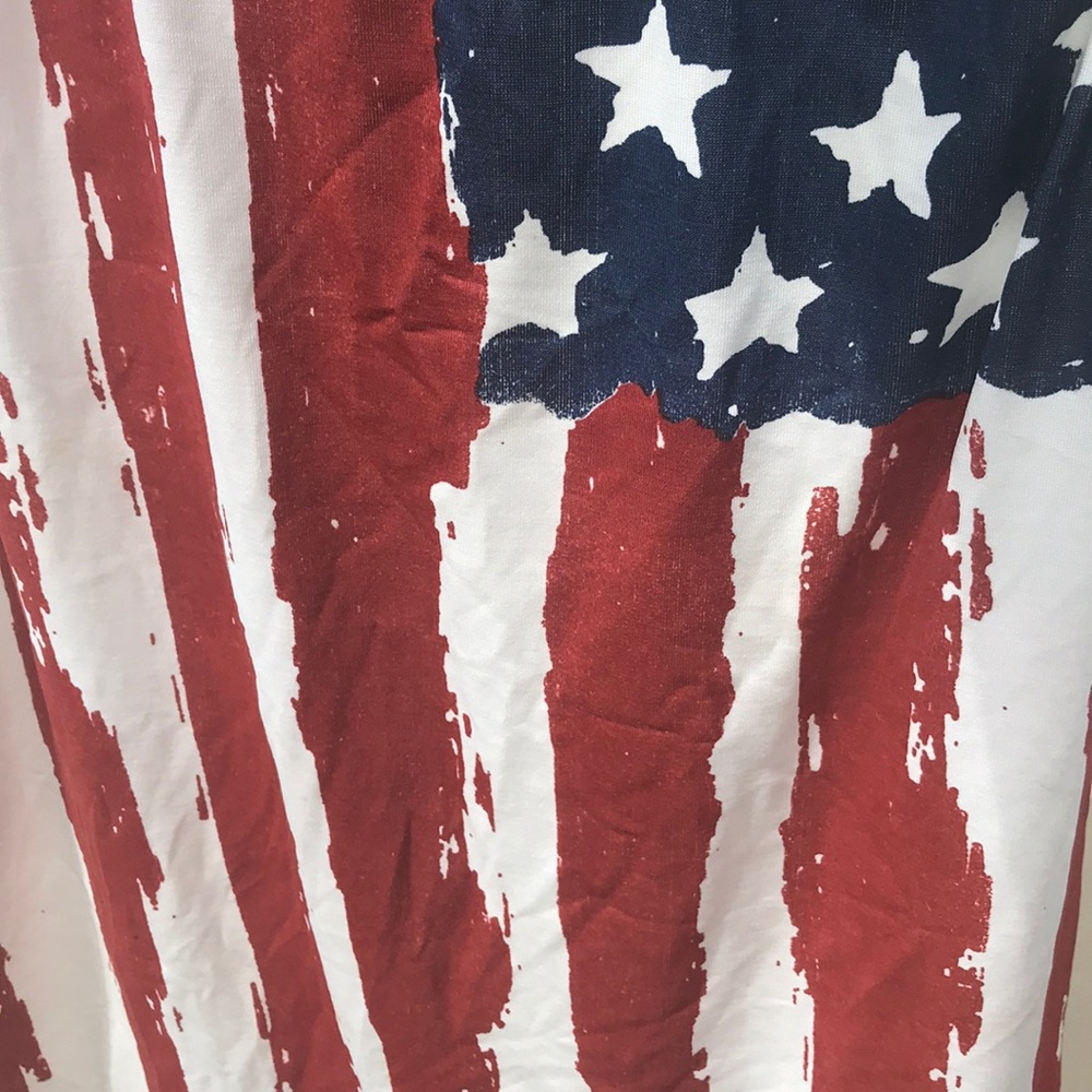 American Flag Liu Ladies Sleeveless Top Beautiful - Picture 7 of 8